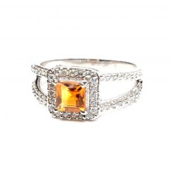 Bague argent et Citrine